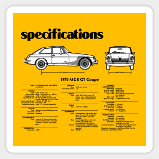 MGB GT - road test data Sticker